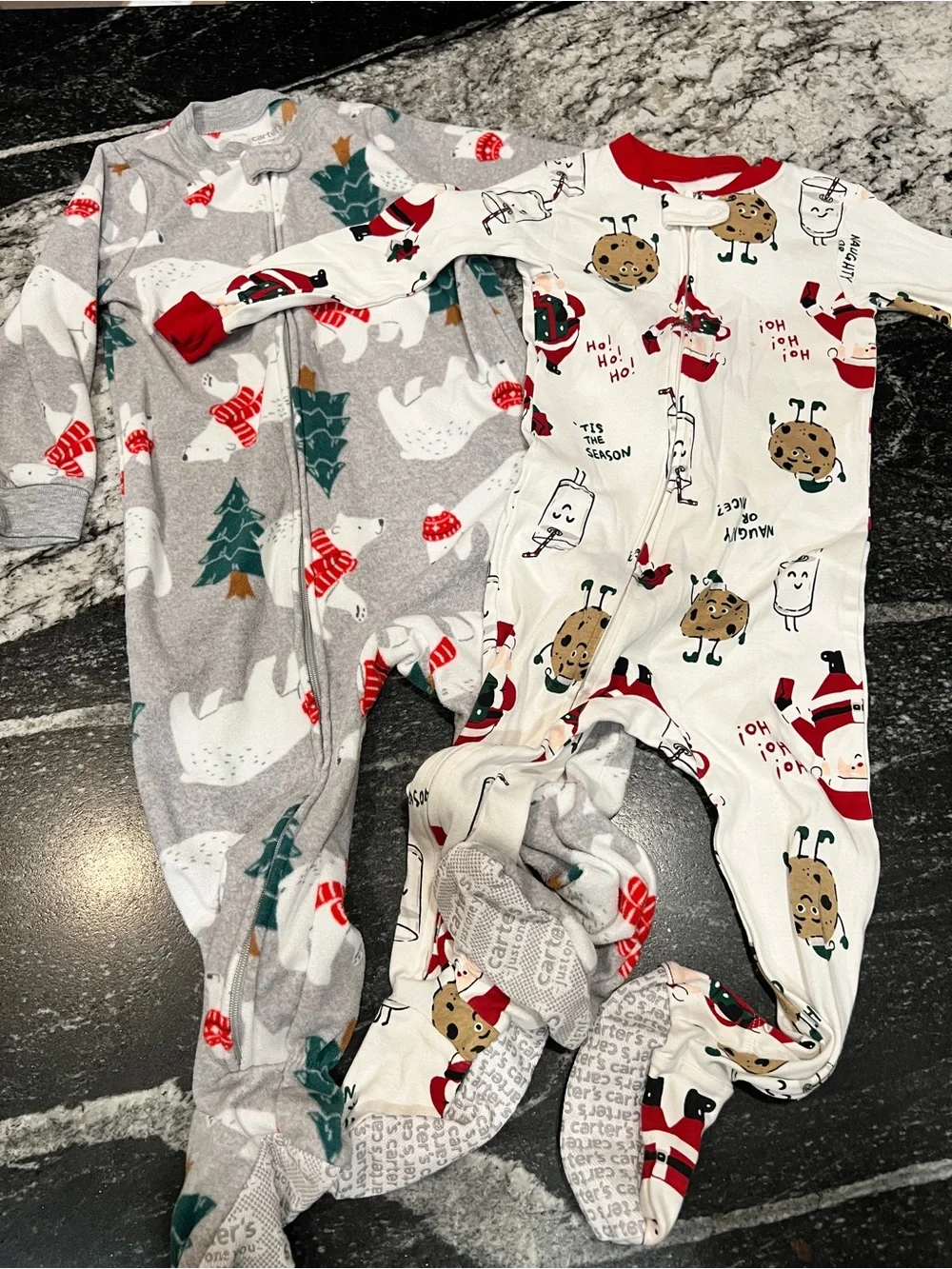 Carter’s Christmas Footie Pajama Bundle | 2T & 4T | Holiday Sleepers